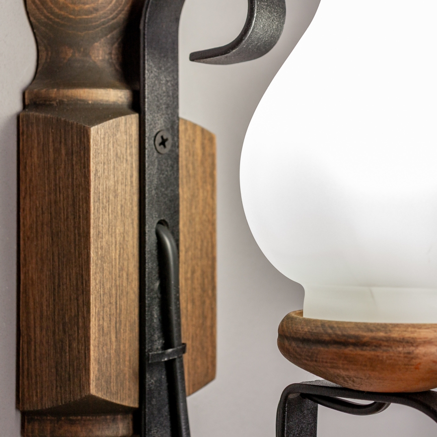 Brilagi - Stenska svetilka RUSTIC 1xE14/40W/230V bukev