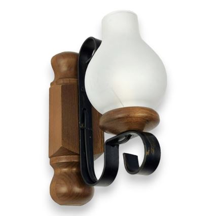 Brilagi - Stenska svetilka RUSTIC 1xE14/40W/230V bukev/oreh