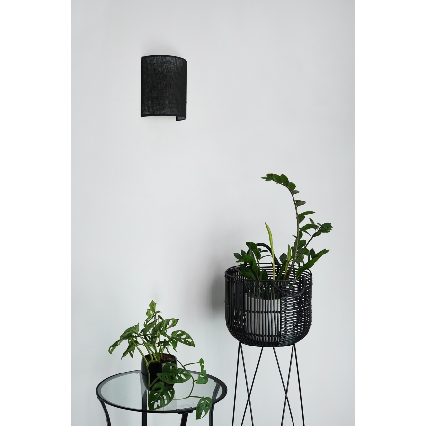 Brilagi - Stenska svetilka SEMI 1xE27/15W/230V črna