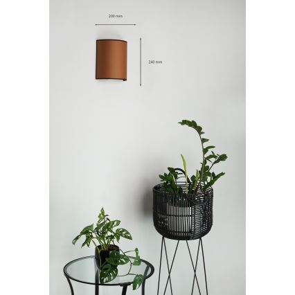 Brilagi - Stenska svetilka SEMI 1xE27/15W/230V pr. 20 cm rjava