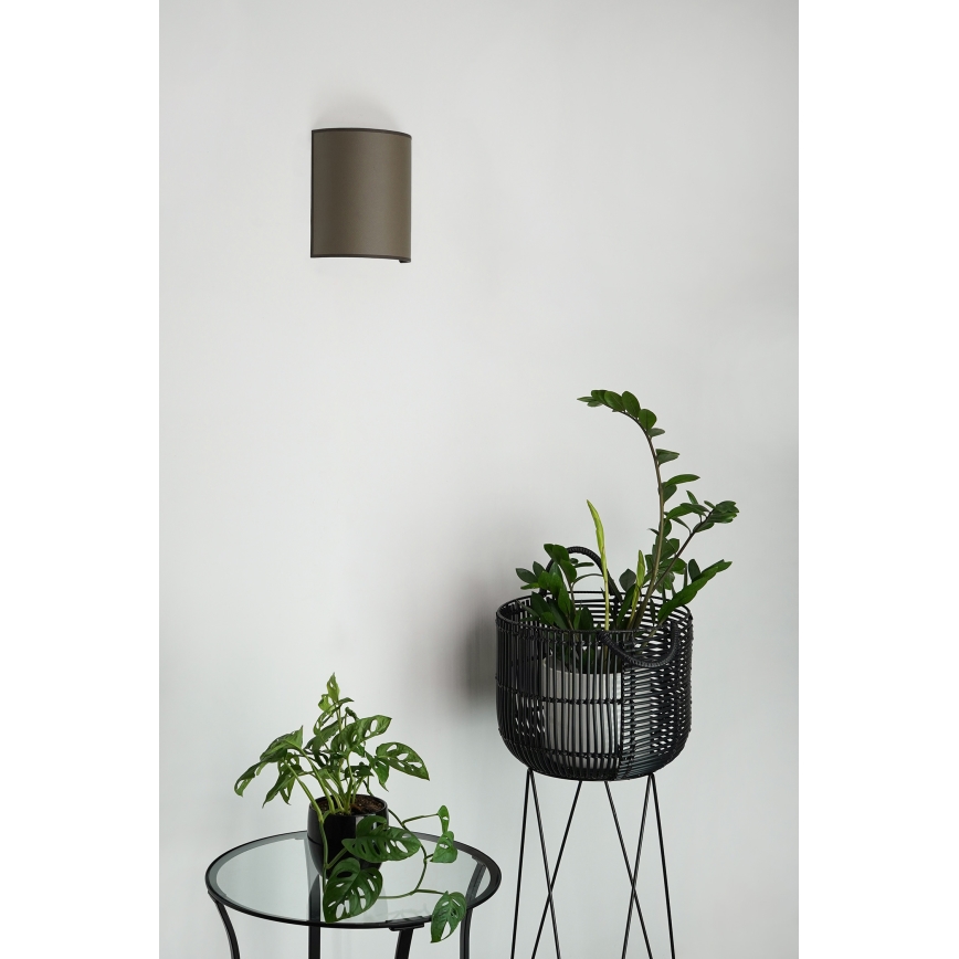 Brilagi - Stenska svetilka SEMI 1xE27/15W/230V pr. 20 cm rjava
