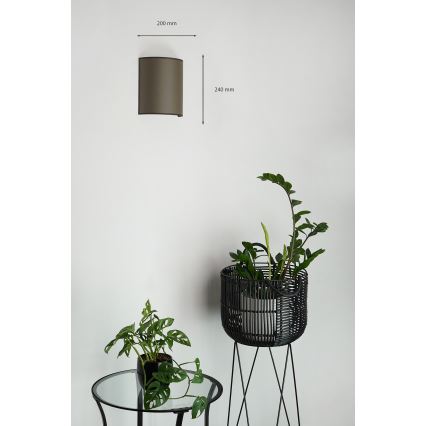 Brilagi - Stenska svetilka SEMI 1xE27/15W/230V pr. 20 cm rjava