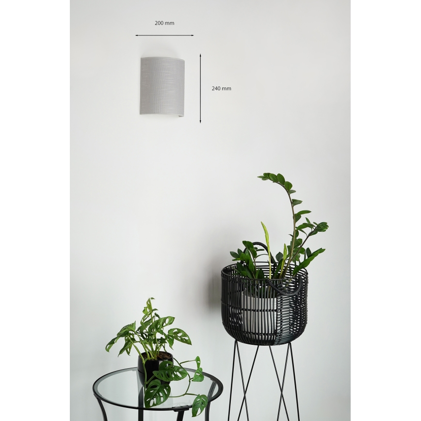 Brilagi - Stenska svetilka SEMI 1xE27/15W/230V pr. 20 cm siva