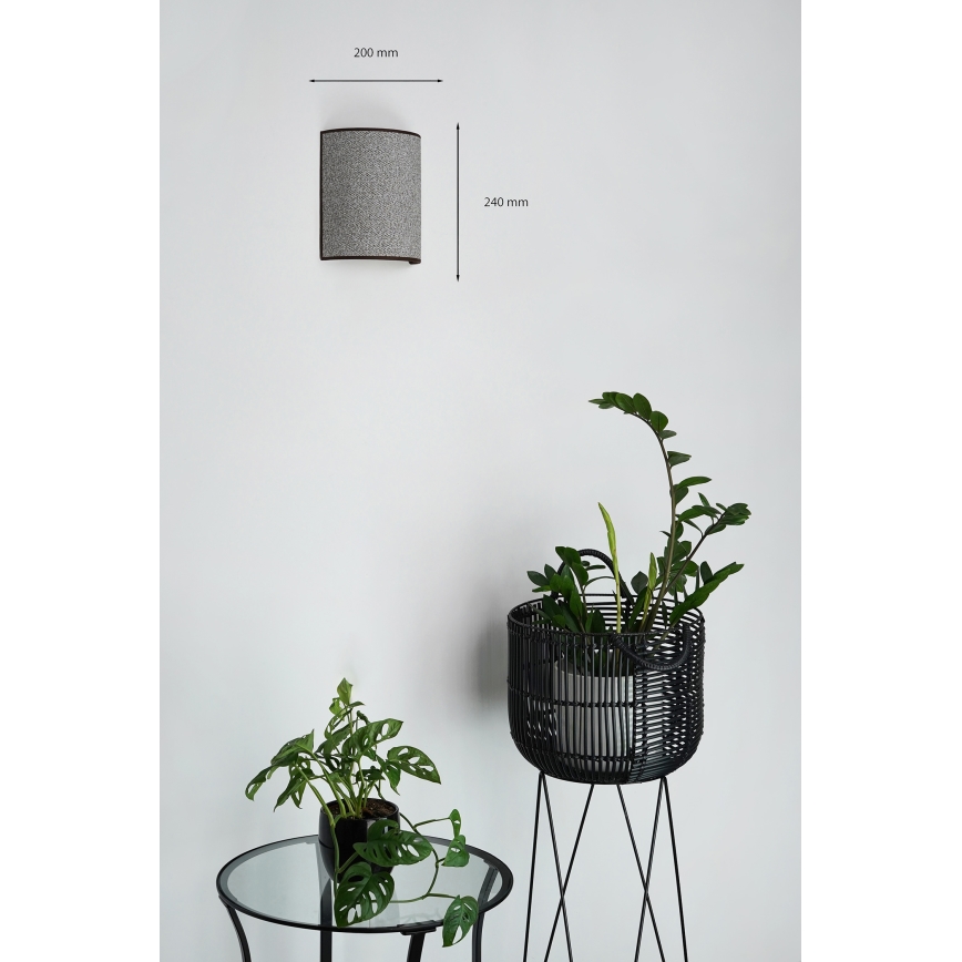 Brilagi - Stenska svetilka SEMI 1xE27/15W/230V pr. 20 cm siva
