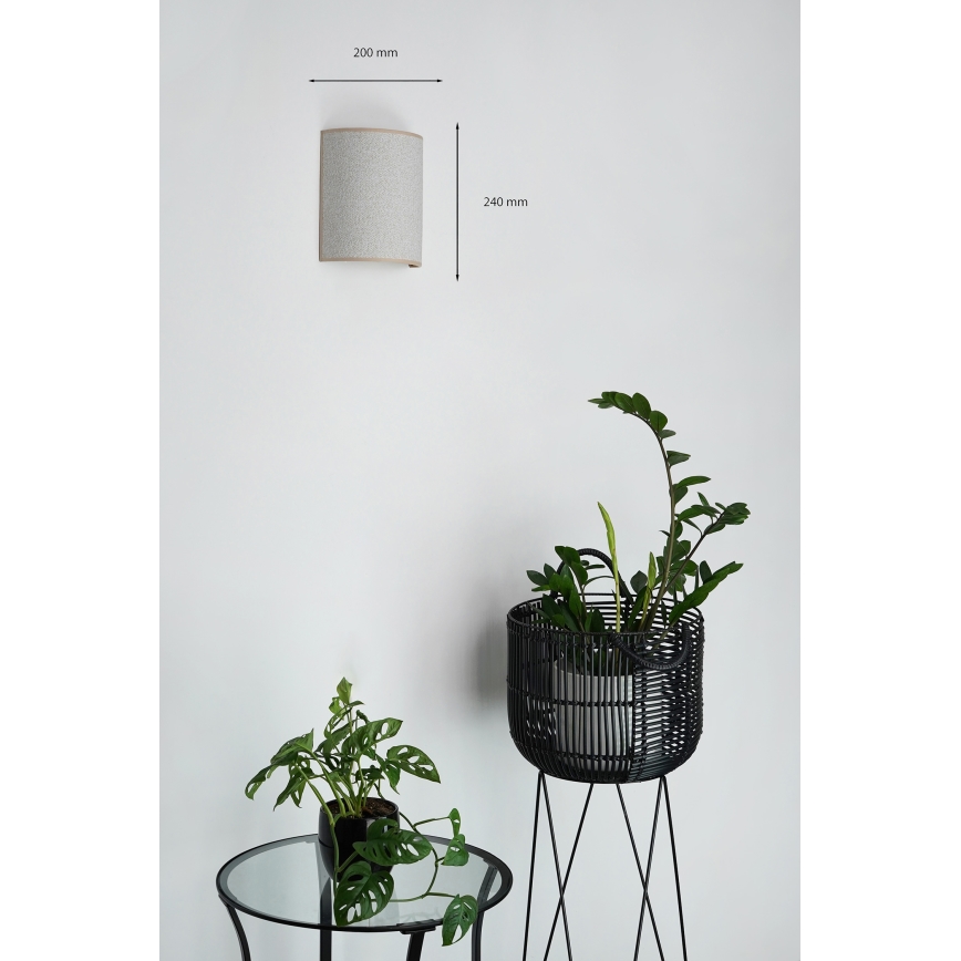 Brilagi - Stenska svetilka SEMI 1xE27/15W/230V svetlo siva