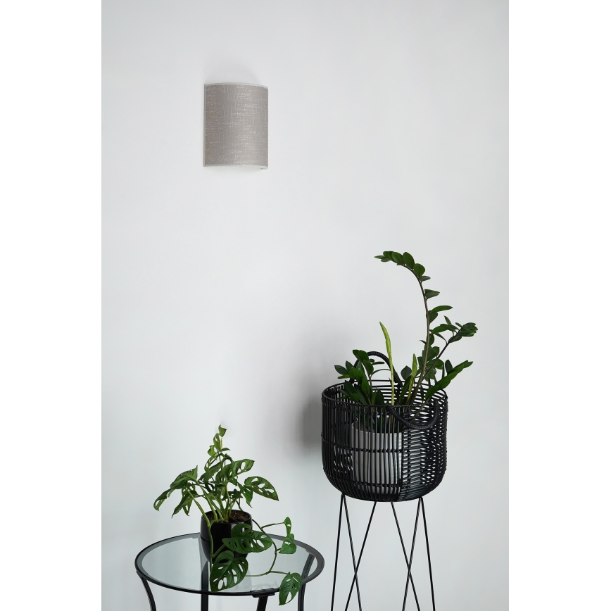 Brilagi - Stenska svetilka SEMI 1xE27/15W/230V temna siva