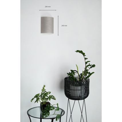Brilagi - Stenska svetilka SEMI 1xE27/15W/230V temna siva