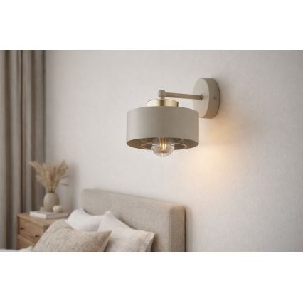 Brilagi - Stenska svetilka SPRING 1xE27/60W/230V bež/zlata