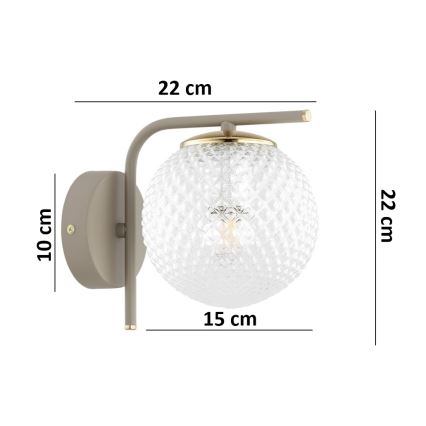 Brilagi - Stenska svetilka STELLA 1xE27/60W/230V bežna/zlata