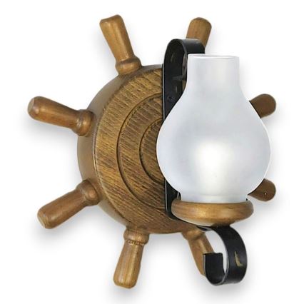 Brilagi - Stenska svetilka TIMONA 1xE14/40W/230V bukev/oreh