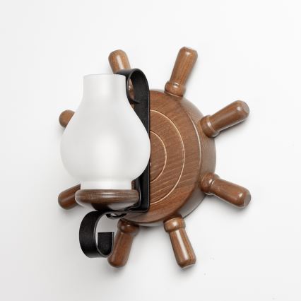 Brilagi - Stenska svetilka TIMONA 1xE14/40W/230V bukev/oreh