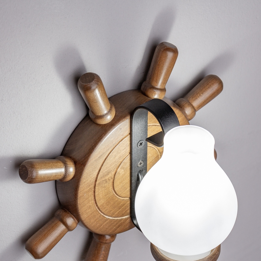 Brilagi - Stenska svetilka TIMONA 1xE14/40W/230V bukev/oreh