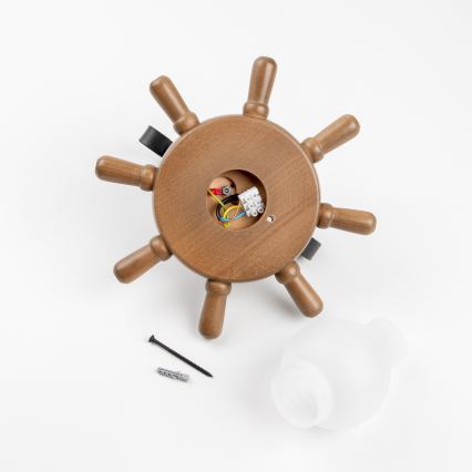 Brilagi - Stenska svetilka TIMONA 1xE14/40W/230V bukev/oreh