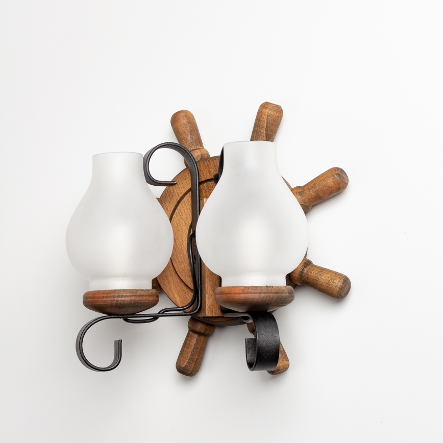 Brilagi - Stenska svetilka TIMONA 2xE14/40W/230V bukev