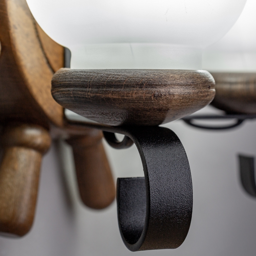 Brilagi - Stenska svetilka TIMONA 2xE14/40W/230V bukev/oreh