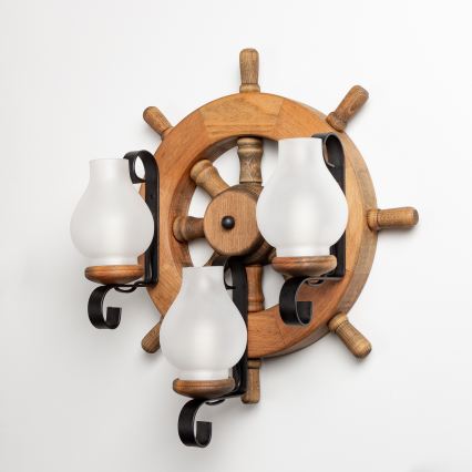 Brilagi - Stenska svetilka TIMONA 3xE14/40W/230V bukev