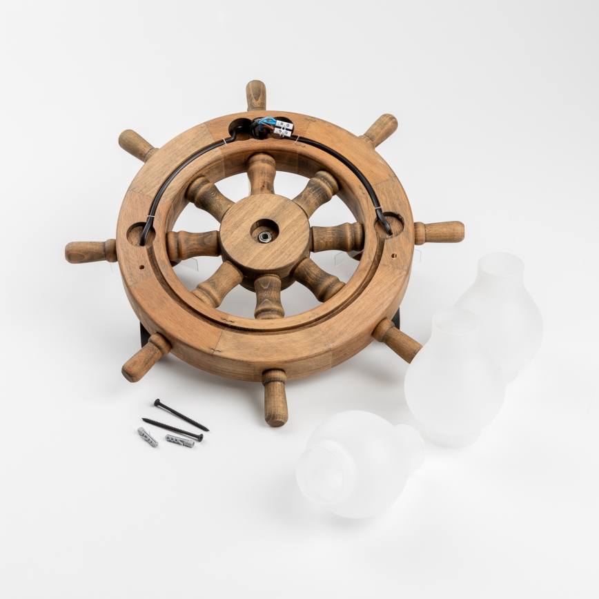 Brilagi - Stenska svetilka TIMONA 3xE14/40W/230V bukev