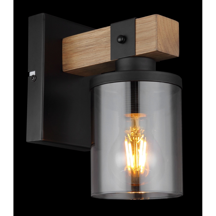 Brilagi - Stenska svetilka VISTA 1xE27/60W/230V hrast