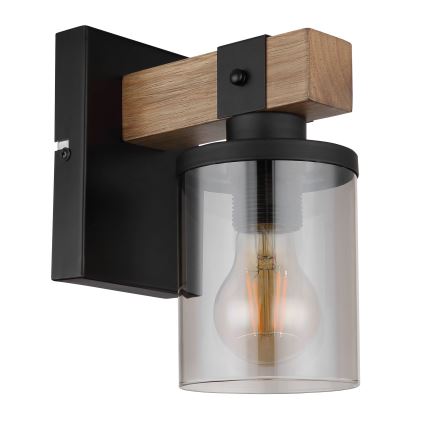 Brilagi - Stenska svetilka VISTA 1xE27/60W/230V hrast