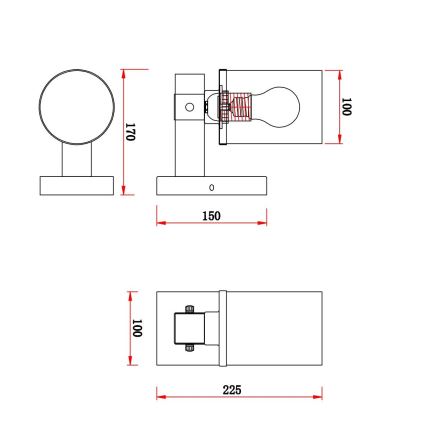 Brilagi - Stenska svetilka VISTA 1xE27/60W/230V hrast