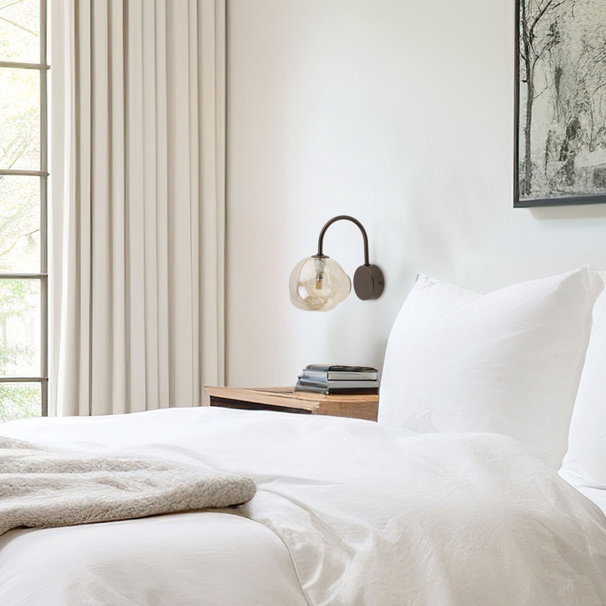 Brilagi - Stenska svetilka VULCANO 1xG9/8W/230V rjava/dimno bež