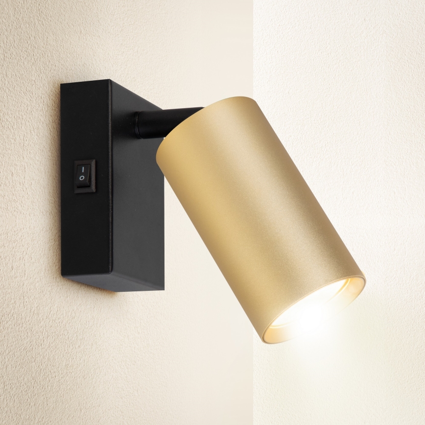 Brilagi - Stenski reflektor SELE 1xGU10/30W/230V črna/zlata