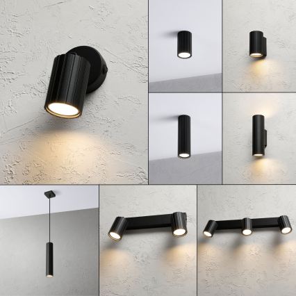 Brilagi - Stensko reflektorsko svetilo CRISPINA 1xGU10/10W/230V črna