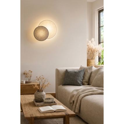 Brilagi - Stensko svetilo CIRCLES 1x E27/60W/230V, premer 35 cm, kremna/siva