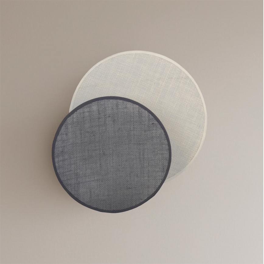 Brilagi - Stensko svetilo CIRCLES 1x E27/60W/230V, premer 35 cm, kremna/siva