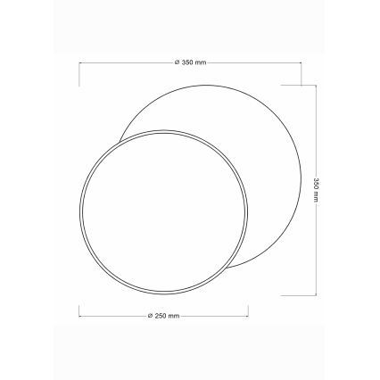 Brilagi - Stensko svetilo CIRCLES 1x E27/60W/230V, premer 35 cm, kremna/siva