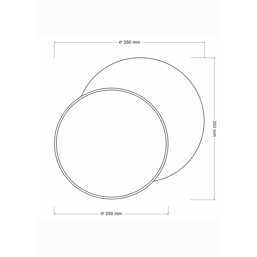 Brilagi - Stensko svetilo CIRCLES 1x E27/60W/230V, premer 35 cm, kremna/siva