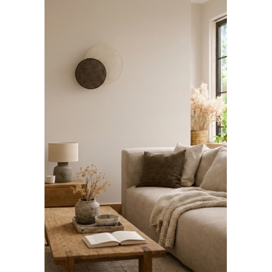 Brilagi - Stensko svetilo CIRCLES 1xE27/60W/230V premer 35 cm kremna/rjava