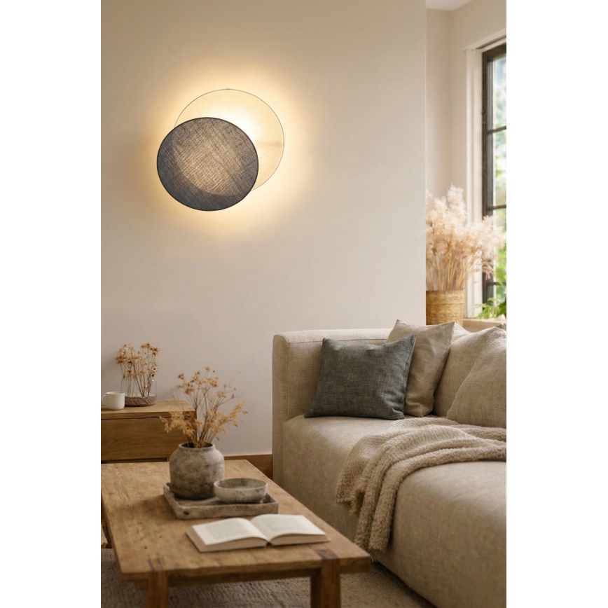 Brilagi - Stensko svetilo CIRCLES 1xE27/60W/230V Ø 45 cm kremna/siva