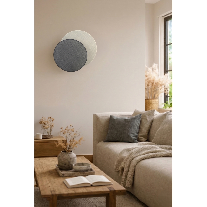 Brilagi - Stensko svetilo CIRCLES 1xE27/60W/230V Ø 45 cm kremna/siva