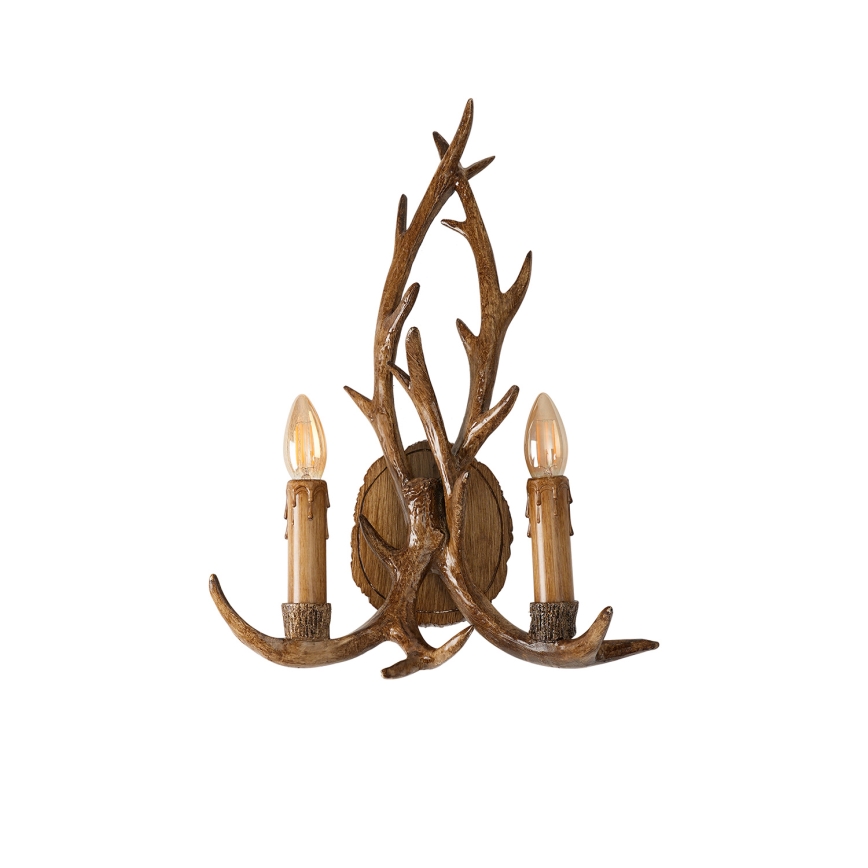 Brilagi - Stensko svetilo DEER 2xE14/10W/230V v obliki jelenjega rogovja