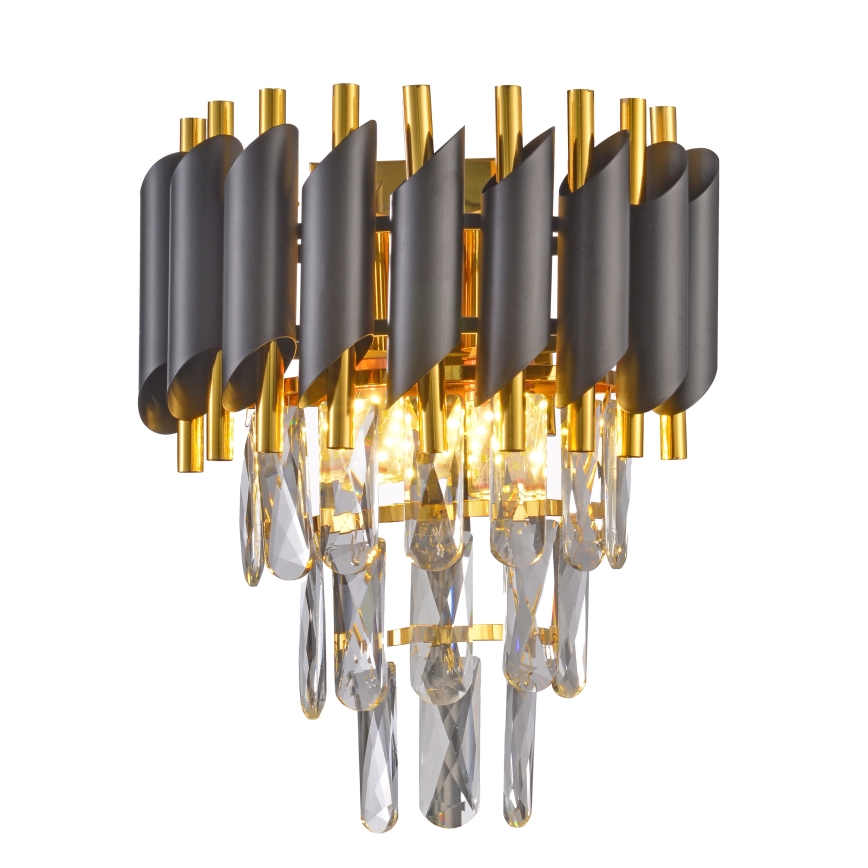 Brilagi - Stensko svetilo ECLIPSE 2xE14/10W/230V črna/zlata