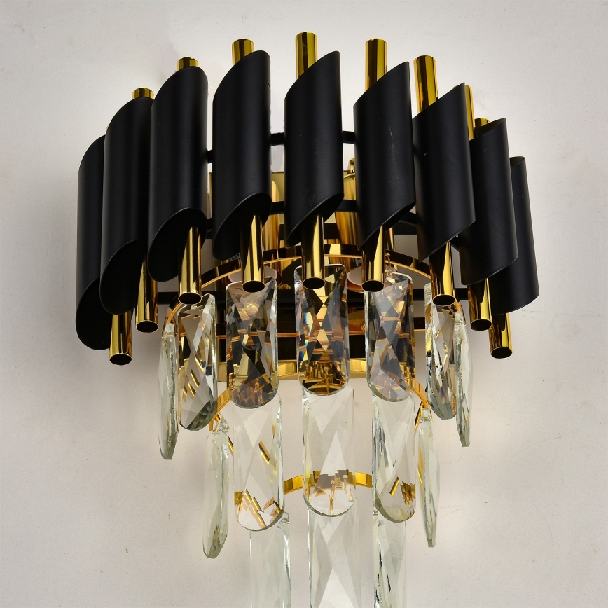 Brilagi - Stensko svetilo ECLIPSE 2xE14/10W/230V črna/zlata