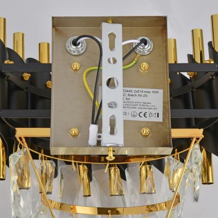 Brilagi - Stensko svetilo ECLIPSE 2xE14/10W/230V črna/zlata