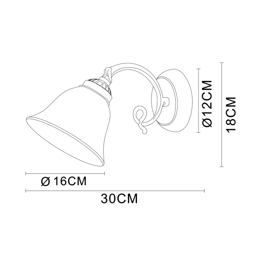 Brilagi - Stensko svetilo NOSTALGIA 1xE27/60W/230V