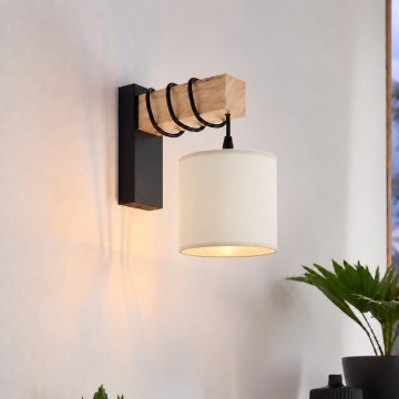 BRILAGI - Stensko svetilo NUBILA 1xE27/60W/230V rjava/črna/kremna
