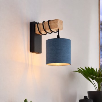 BRILAGI - Stensko svetilo NUBILA 1xE27/60W/230V rjava/črna/temno modra