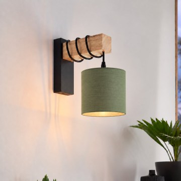 BRILAGI - Stensko svetilo NUBILA 1xE27/60W/230V rjava/črna/zelena