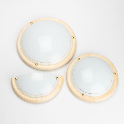 Brilagi - Stensko svetilo ORBIS 1xE27/60W/230V 30 cm borovica