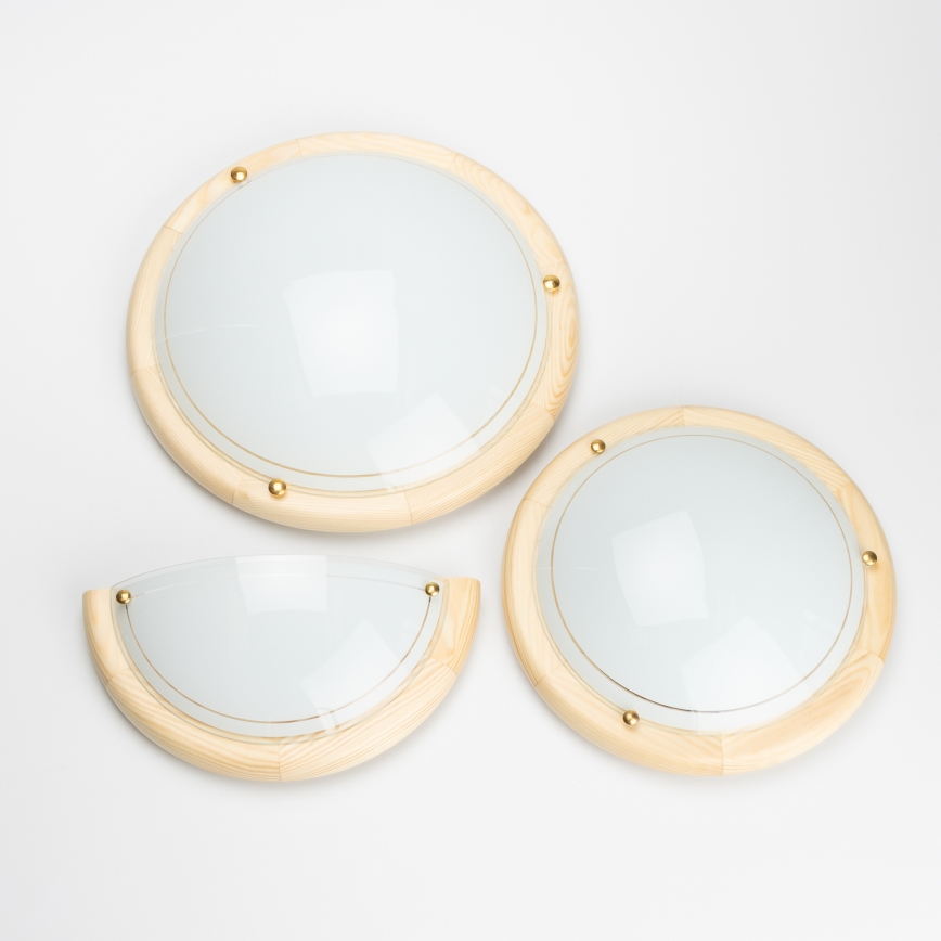 Brilagi - Stensko svetilo ORBIS 1xE27/60W/230V 30 cm borovica