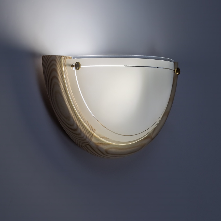 Brilagi - Stensko svetilo ORBIS 1xE27/60W/230V 30 cm borovica