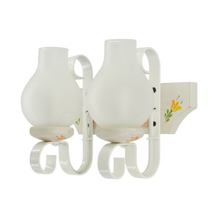 Brilagi - Stensko svetilo QUEEN 2xE14/40W/230V bukev/kremna