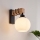 Brilagi - Stensko svetilo WOOD GLASS 1xE27/60W/230V borovina/črna/bela