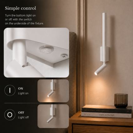 Brilagi - Stensko točkovno LED svetilo VIXON LED/3W/230V + LED/5W bela CRI 90