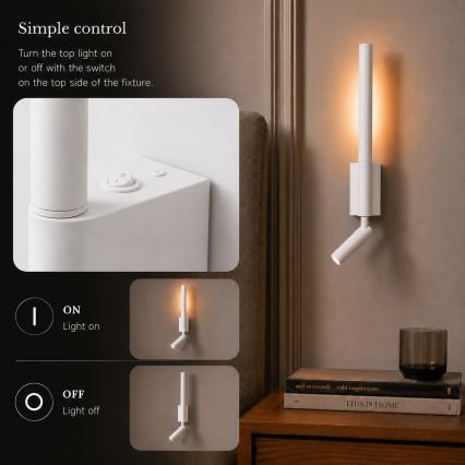 Brilagi - Stensko točkovno LED svetilo VIXON LED/3W/230V + LED/5W bela CRI 90