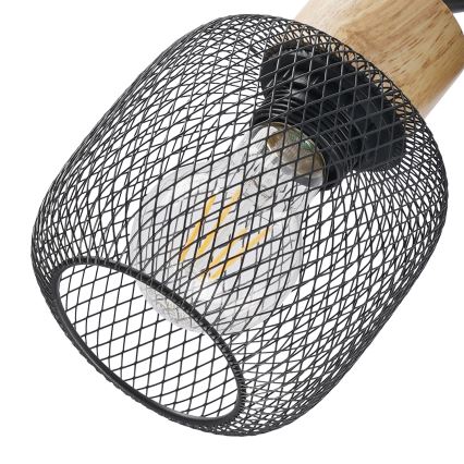 Brilagi - Stensko točkovno svetilo BASKLITE 1xE27/15W/230V les/črna